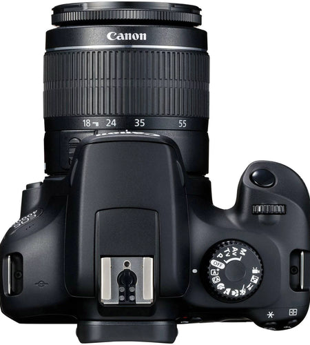 Canon EOS 4000D / Rebel T100 DSLR Camera + EF-S 18-55Mm Lens + Sandisk 64GB Memory Card +  Bundle (International Model)