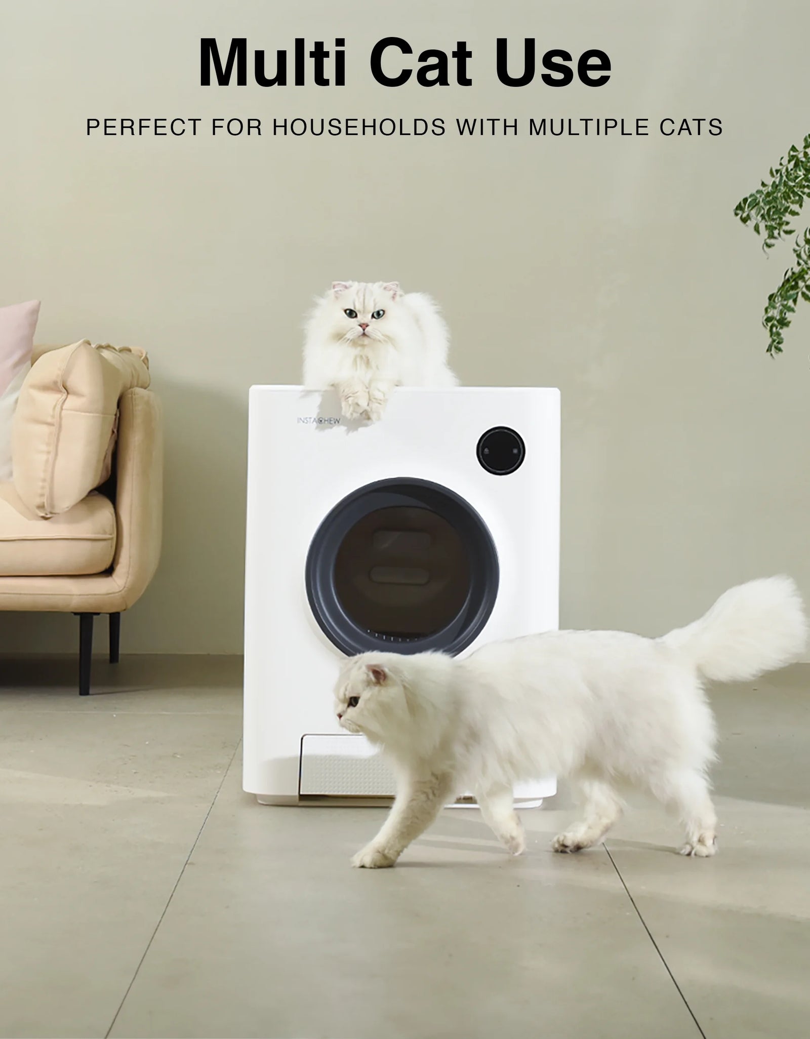 Purrclean Self-Cleaning Automatic Cat Litter Box with App Control, Support 5Ghz & 2.4Ghz Wifi
