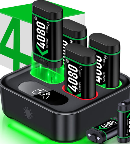 Xbox Controller Battery Pack for Xbox One/Xbox Series X|S, 6PCS 4080Mah Xbox Rechargeable Battery Packs & Xbox Charger Station for Xbox One/One S/One X/One Elite